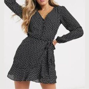 NWOT Abercrombie Polka Dots wrap skirt dress